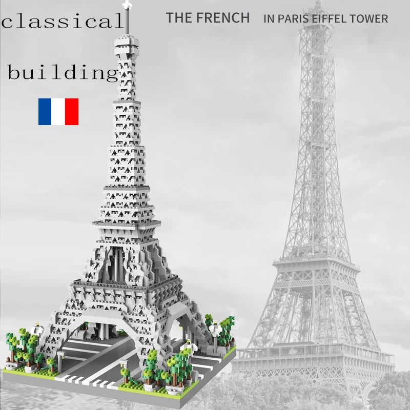 Eiffel Tower Micro Building Blocks Puzzle – Paris Landmark Model Toy