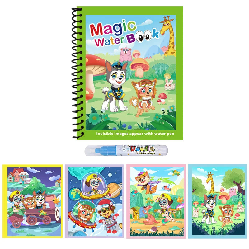 Reusable Magic Water Drawing Book with Refillable Pen