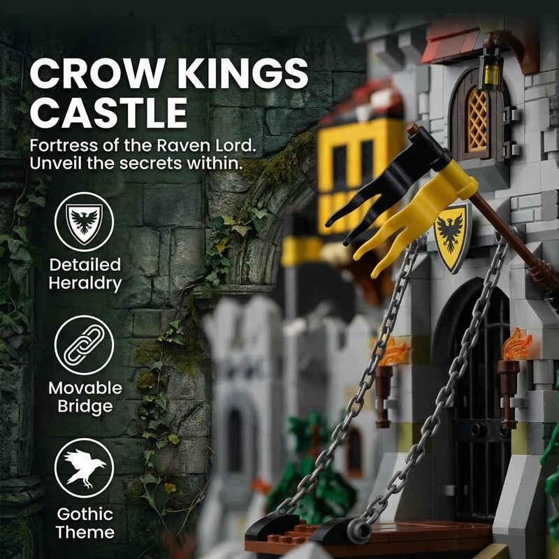 Barweer, "BWR009" Crow Kings Castle – 4,961-Piece Medieval Building Set