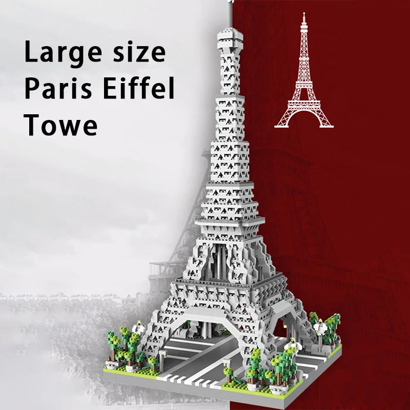 Eiffel Tower Micro Building Blocks Puzzle – Paris Landmark Model Toy