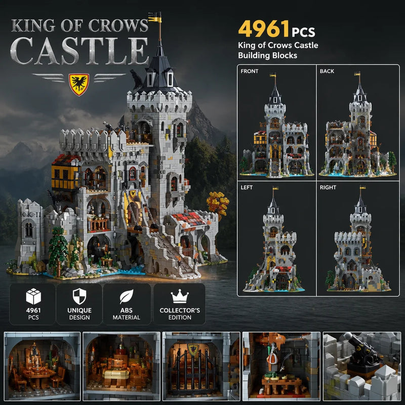 Barweer, "BWR009" Crow Kings Castle – 4,961-Piece Medieval Building Set