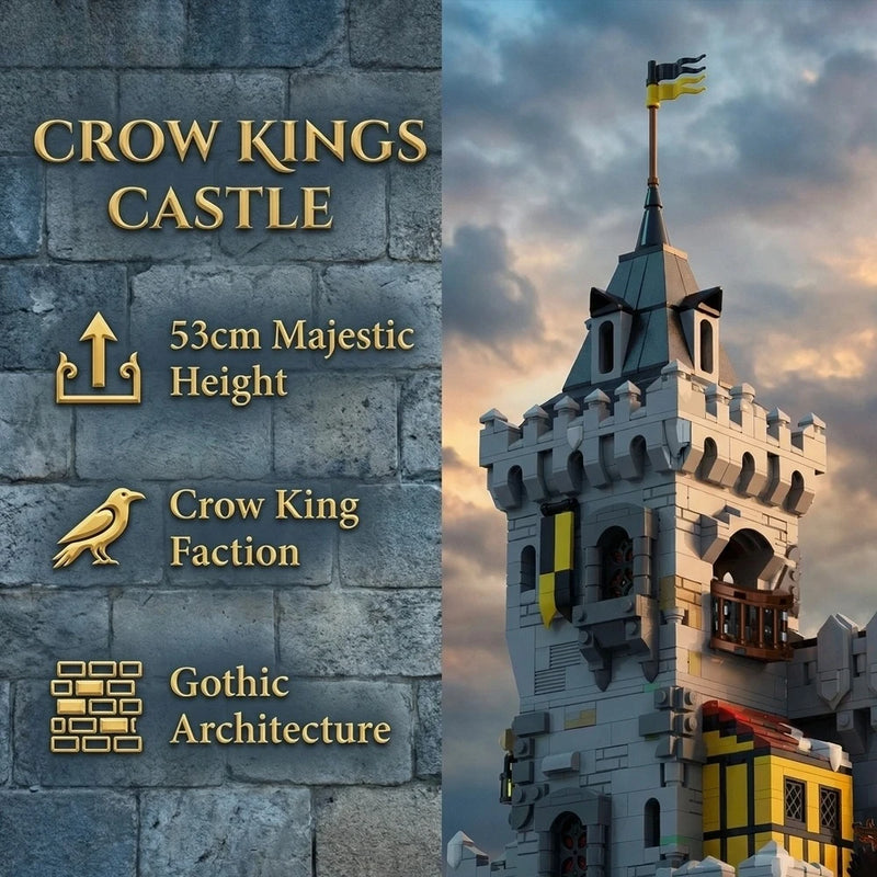 Barweer, "BWR009" Crow Kings Castle – 4,961-Piece Medieval Building Set