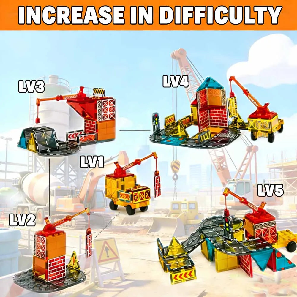 Magnetic Engineering Tiles Construction Set