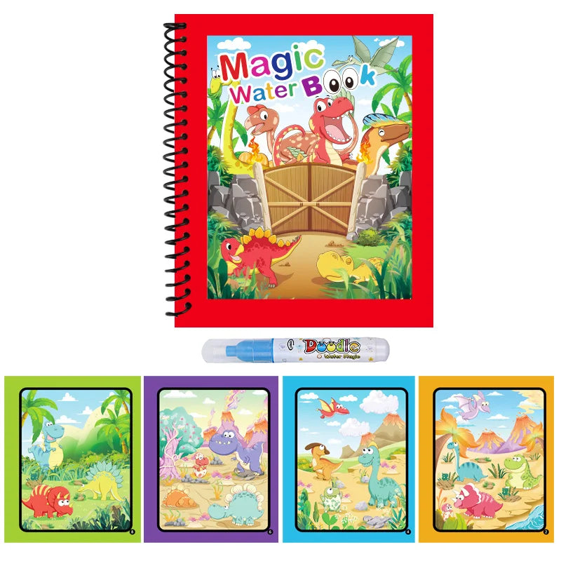 Reusable Magic Water Drawing Book with Refillable Pen