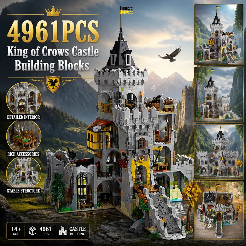Barweer, "BWR009" Crow Kings Castle – 4,961-Piece Medieval Building Set