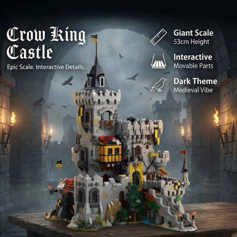 Barweer, "BWR009" Crow Kings Castle – 4,961-Piece Medieval Building Set