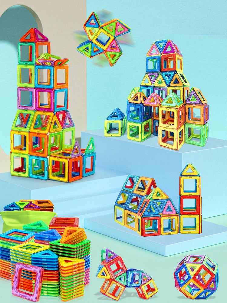 Magnetic Building Blocks DIY Magnets Toys medium size STEM Toys Construction Toys Learning Educational Magnet Toys