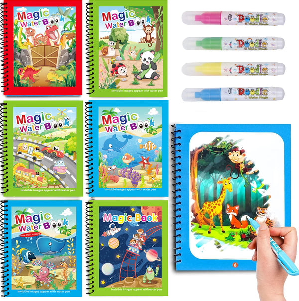 Reusable Magic Water Drawing Book with Refillable Pen