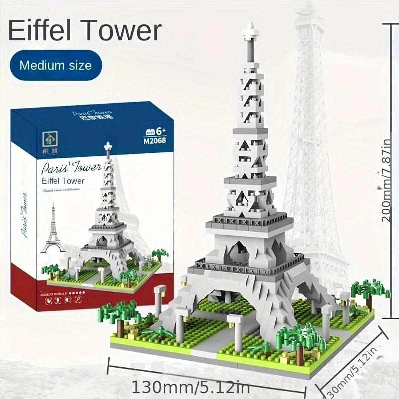 Eiffel Tower Micro Building Blocks Puzzle – Paris Landmark Model Toy