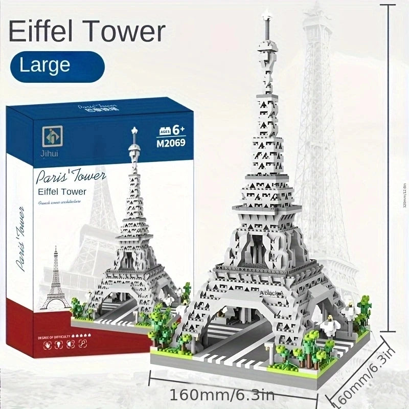Eiffel Tower Micro Building Blocks Puzzle – Paris Landmark Model Toy
