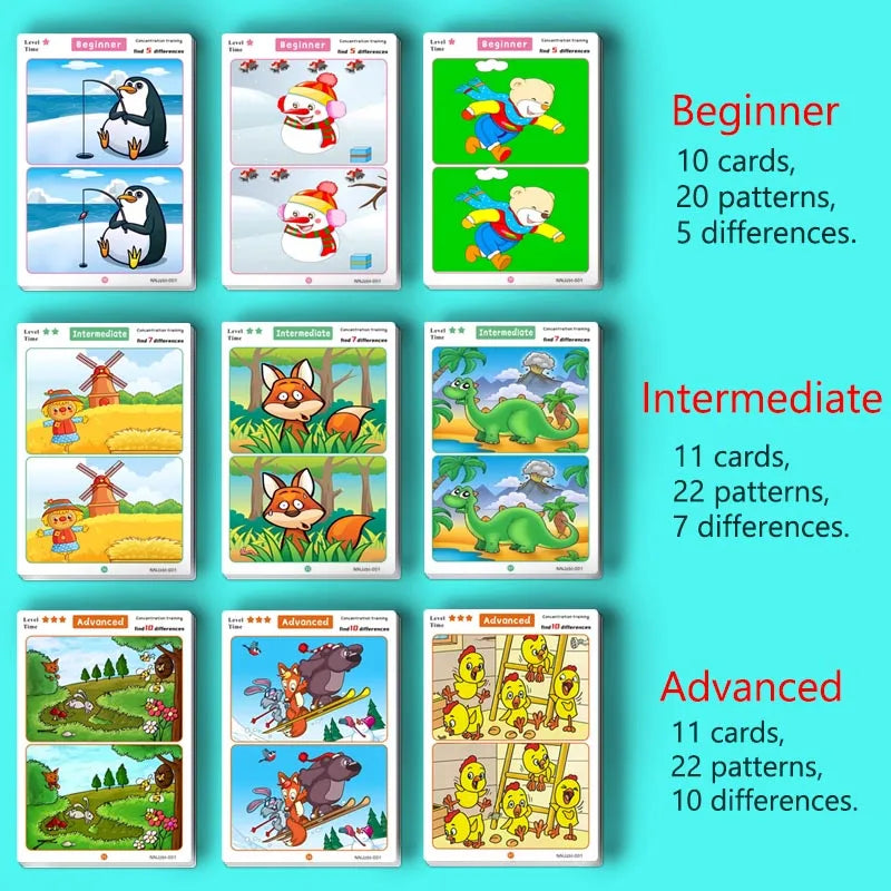 Focus & Observation Training Reusable Game Cards