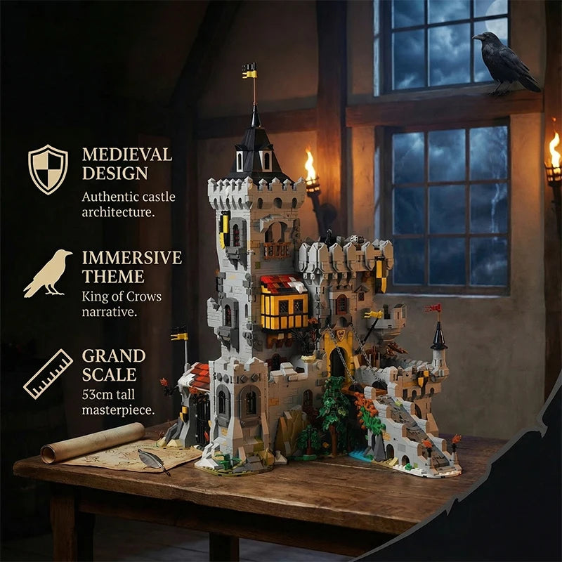 Barweer, "BWR009" Crow Kings Castle – 4,961-Piece Medieval Building Set