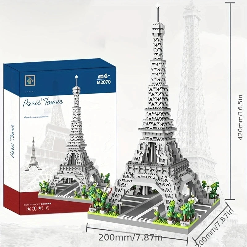 Eiffel Tower Micro Building Blocks Puzzle – Paris Landmark Model Toy