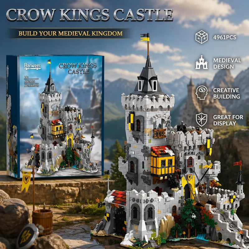 Barweer, "BWR009" Crow Kings Castle – 4,961-Piece Medieval Building Set