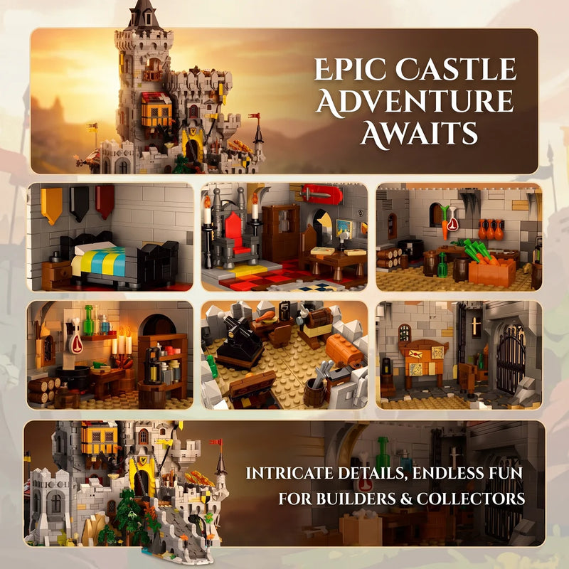 Barweer, "BWR009" Crow Kings Castle – 4,961-Piece Medieval Building Set